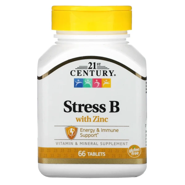 Стрес B + Цинк 21st Century (STRESS B with Zinc) 66 таблеток
