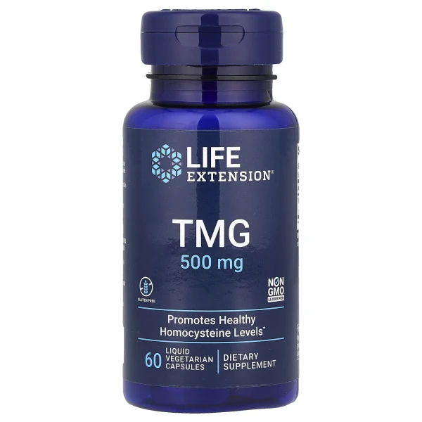 Триметилгліцин Life Extension (ТМГ) 500 мг 60 капсул