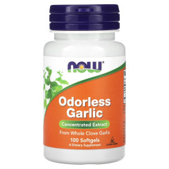 Часник Now Foods (Odorless Garlic) 100 капсул