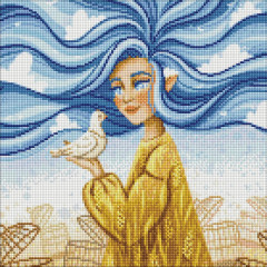 Алмазна мозаїка/вишивка Незалежна красуня 40x40 Ideyka