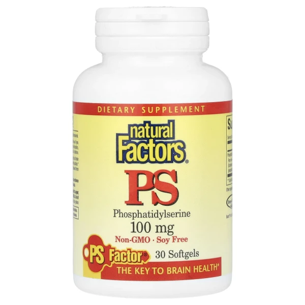 Natural Factors, PS, фосфатидилсерин, 100 мг, 30 капсул