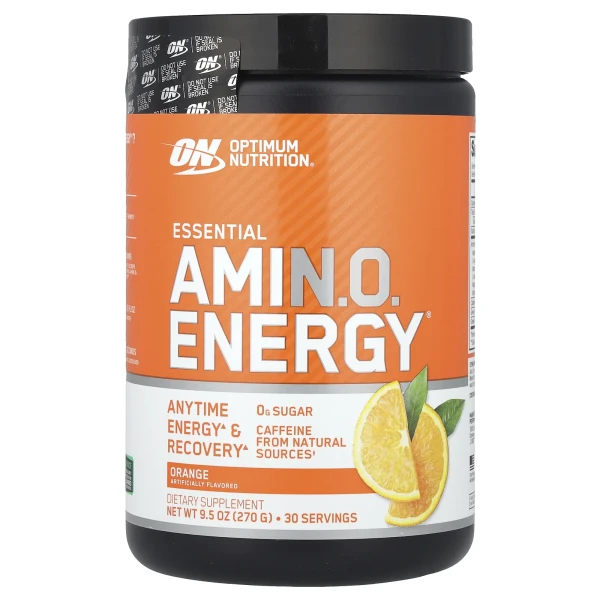 Optimum Nutrition, Essential Amin.O. Energy, апельсин, 270 г