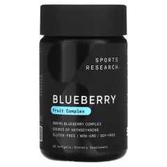Концентрат черники 800 мг Sports Research (Blueberry Concentrate) 60 мягких капсул
