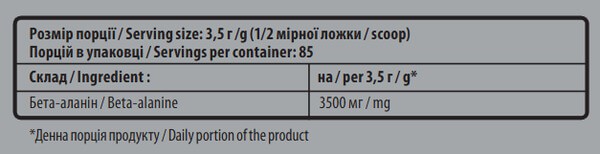 Бета-Аланін Sporter (Beta-Alanine) 300 г без смаку