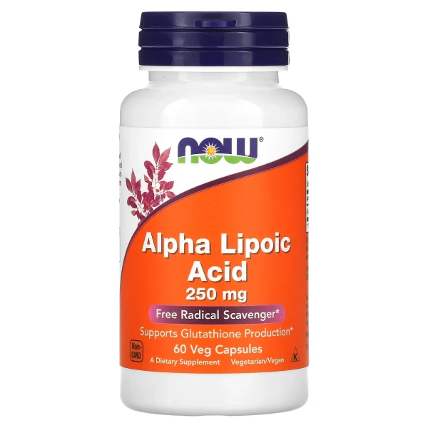 Альфа-ліпоєва кислота Now Foods (Alpha-lipoic acid) 250 мг 60 капсул