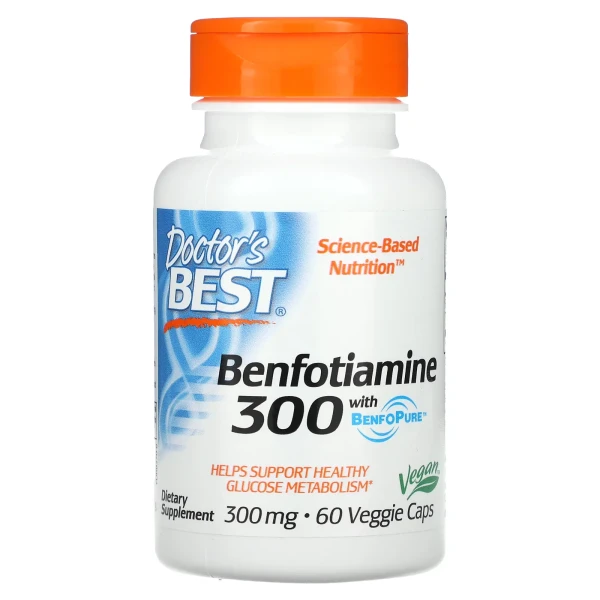 Бенфотіамін Doctor's Best (Benfotiamine with BenfoPure) 60 капсул