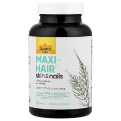 Вітаміни для волосся Country Life (Maxi-Hair) 90 таблеток зі смаком ванілі