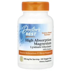 Магній з високим ступенем всмоктування Doctor's Best (Magnesium) 120 капсул