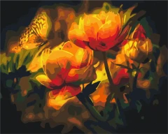 Картина за номерами Квітковий контраст  Brushme 40x50