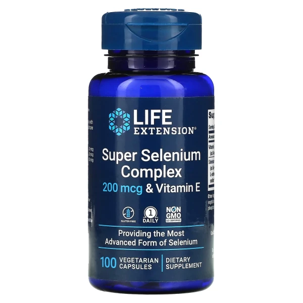 Селен з вітаміном E комплекс Life Extension (Super Selenium Complex) 200 мкг/30 МО 100 капсул