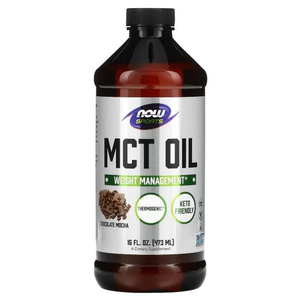 Олія з MCT NOW Foods (MST oil) 14 г 473 мл зі смаком шоколадного мокко