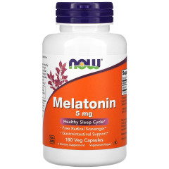Мелатонин NOW Foods (Melatonin) 5 мг 180 вегетарианских капсул