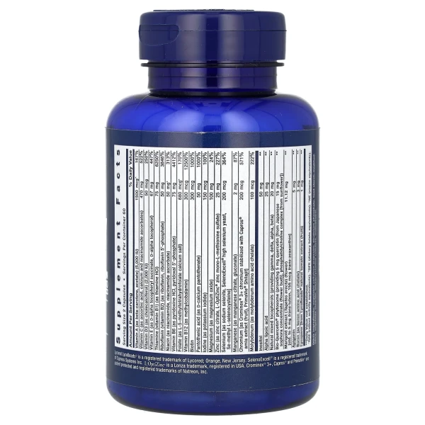 Мультивітаміни для прийому двічі на день Life Extension (Two-Per-Day Multivitamin) 120 капсул