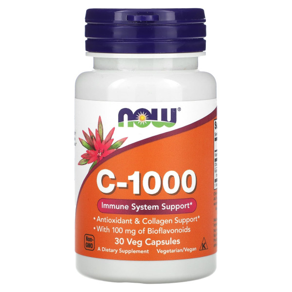 NOW Foods, C-1000, 30 вегетаріанських капсул