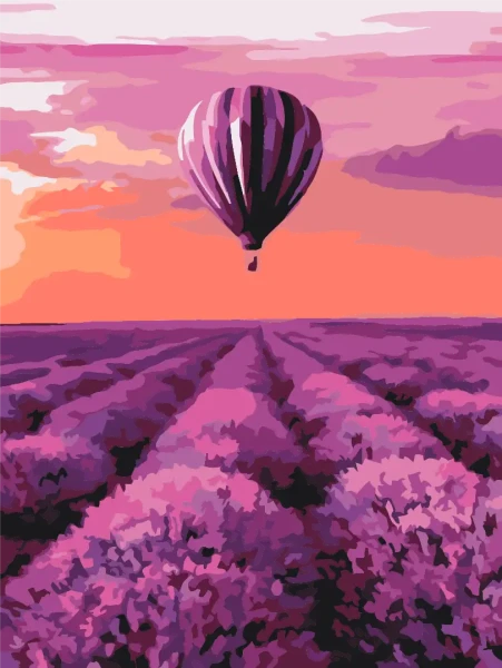 Картина за номерами Повітряна куля в Провансі  Brushme 30x40