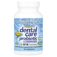 Гігієна порожнини рота з пробіотиком Nature's Plus (Dental Care) 60 льодяників зі смаком м'яти