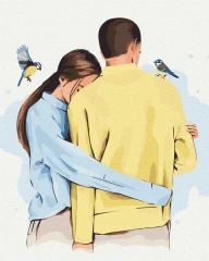 Преміум картина за номерами В твоїх обіймах  ©Alla Berezovska Brushme 40x50