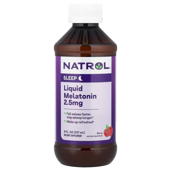 Мелатонін рідкий Natrol (Melatonin Liquid) зі смаком ягід 2.5 мг 237 мл