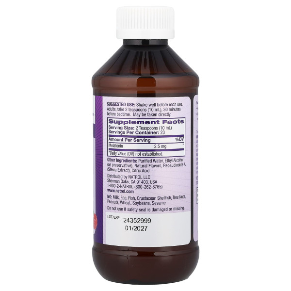 Мелатонін рідкий Natrol (Melatonin Liquid) зі смаком ягід 2.5 мг 237 мл