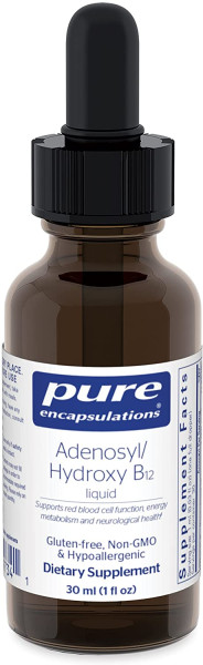 Вітамін B12 Pure Encapsulations (Adenosyl/Hydroxy B12) у формі аденозилкобаламіну та гідроксикобаламіну 30 мл