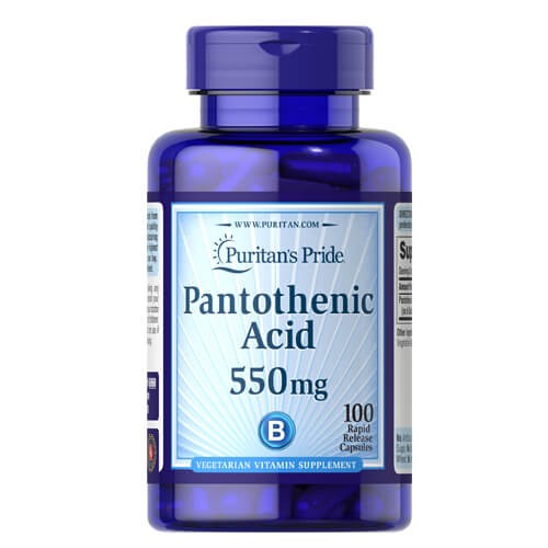 Пантотеновая кислота 550 мг Puritan's Pride (Pantothenic Acid) 100 капсул