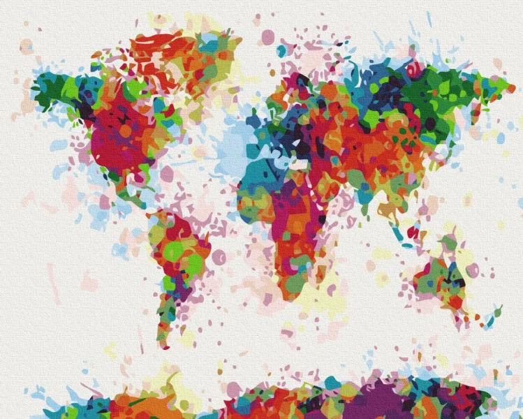 Картина за номерами Барвиста карта  Brushme 40x50