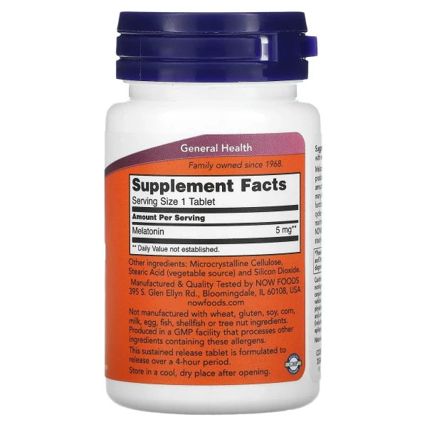 Мелатонин NOW Foods (Melatonin) 5 мг 120 таблеток