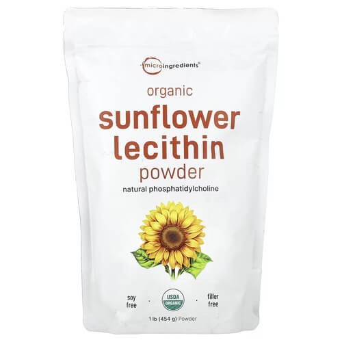 Органічний соняшниковий лецитин в порошку Micro Ingredients (Organic Sunflower Lecithin Powder) 454 г