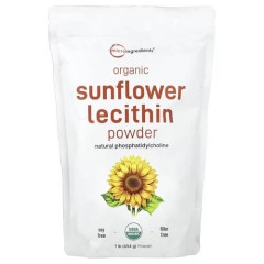 Органічний соняшниковий лецитин в порошку Micro Ingredients (Organic Sunflower Lecithin Powder) 454 г