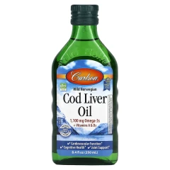 Риб'ячий жир з печінки тріски (Cod Liver Oil) 1100 мг 250 мл зі смаком лимона