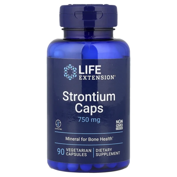 Стронцій для здоров'я кісток Life Extension (Strontium Caps) 750 мг 90 капсул