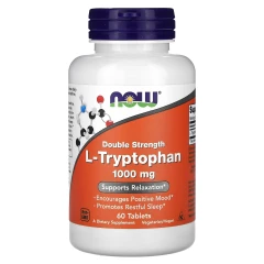 Триптофан Now Foods (L-Tryptophan) 1000 мг 60 таблеток