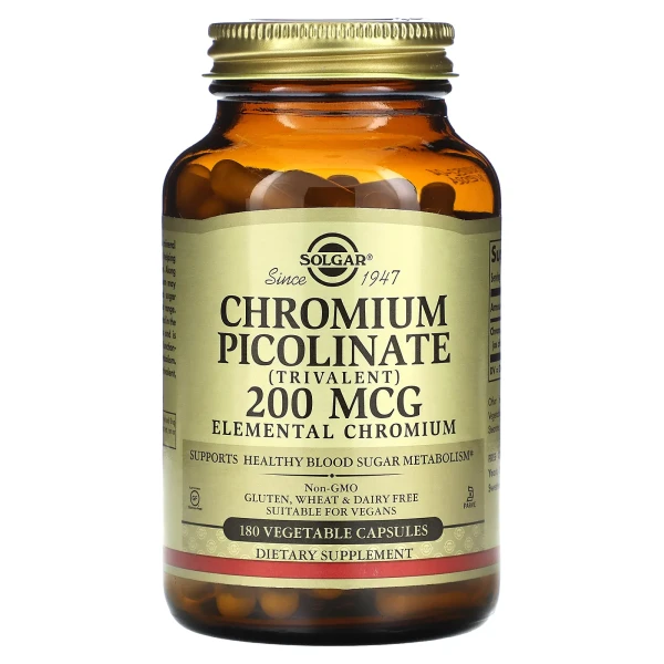 Хром піколінат (Chromium picolinate) 200 мкг 180 капсул