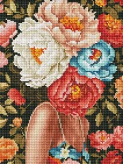 Алмазна мозаїка Загадка півоній 30x40 Brushme