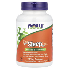 NOW Foods, Sleep, рослинна суміш для гарного сну, 90 рослинних капсул