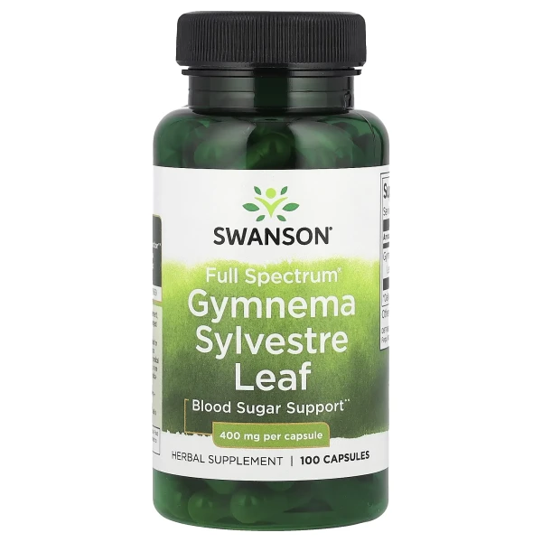 Листя джимнеми Swanson (Full Spectrum Gymnema Sylvestre Leaf) 400 мг 100 капсул