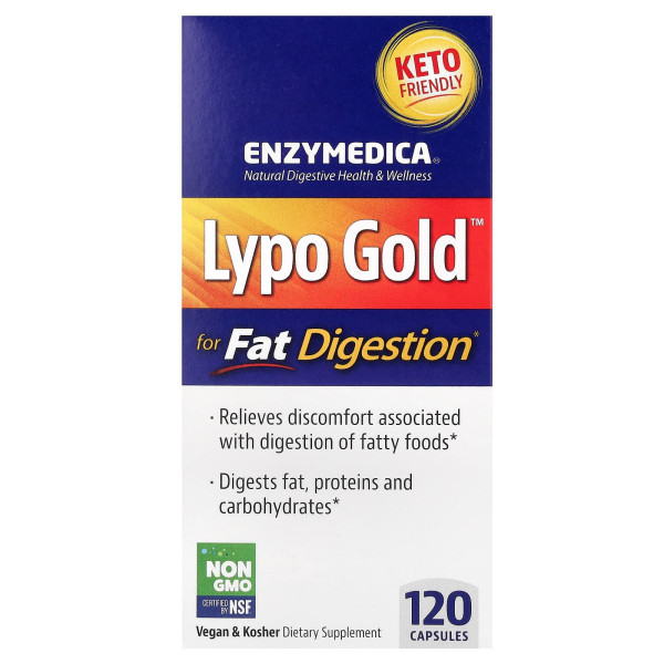 Добавка для перетравлення жирів Enzymedica (Lypo Gold) 120 капсул