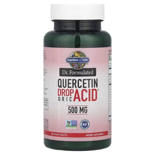 Кверцетин для підтримки рівня сечової кислоти 500 мг Garden of Life (Dr. Formulated Quercetin Drop Uric Acid) 60 таблеток