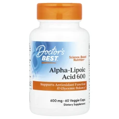 Альфа-ліпоєва кислота Doctor's Best (Alpha-lipoic acid) 600 мг 60 капсул