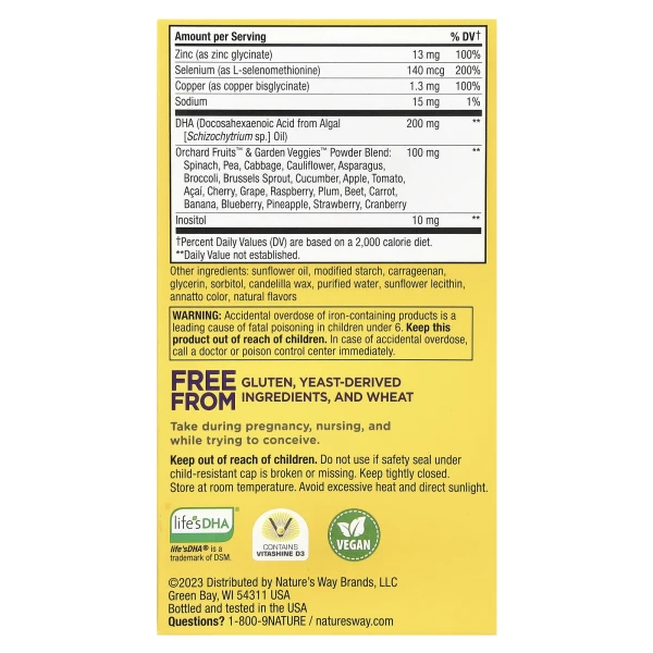 Мультивитамины для беременных Nature's Way (Alive Complete premium prenatal multivitamin) 60 капсул