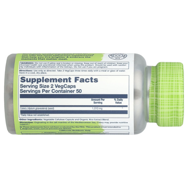 Сельдерей Solaray (Celery Seed) 100 капсул