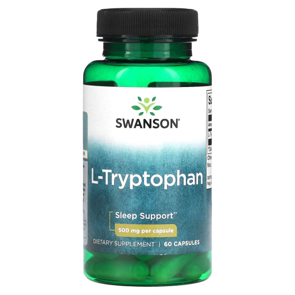 Триптофан Swanson (L-Tryptophan) 500 мг 60 капсул