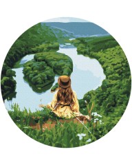 Картина за номерами кругла Погляд на  гармонію © Oksana Ermoshenko 40 х 40 Brushme