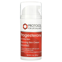 Крем для кожи с прогестероном, Skin Cream, Protocol for Life Balance, липосомальный, без запаха, 85 г