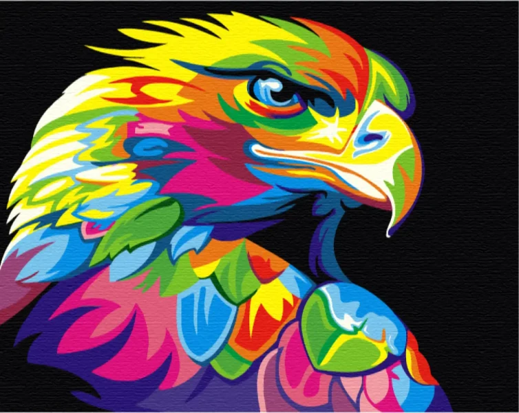 Картина за номерами Веселковий орел  Brushme 48x60