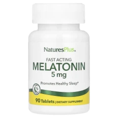NaturesPlus, мелатонін, 5 мг, 90 таблеток