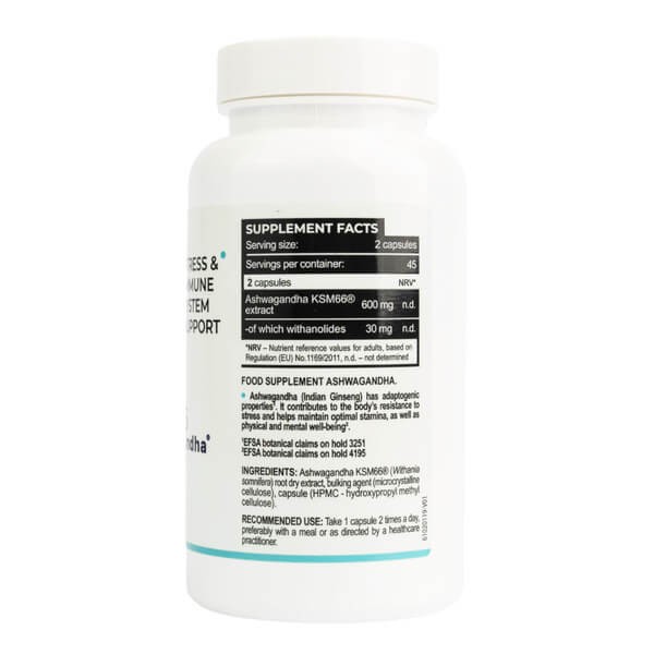 Ашвагандха стандартизована 300 мг Progress Nutrition (Ashwaganda KSM-66) 90 капсул