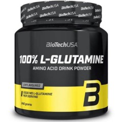 Глютамін 100% Biotech USA (L-Glutamine) 240 г