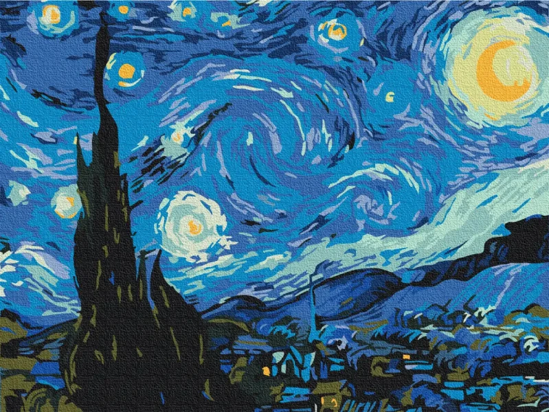Картина за номерами Зоряна ніч  Brushme 30x40