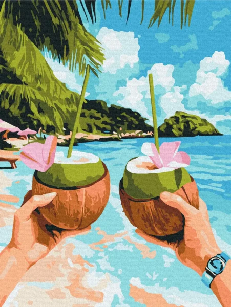 Картина за номерами Кокосова насолода  Brushme 30x40